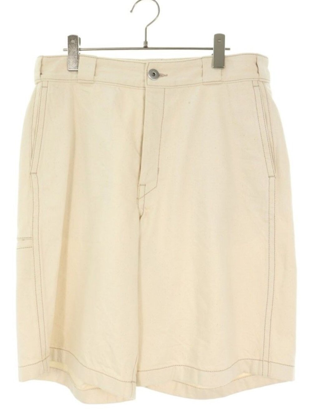 Prada Triangle Plate Denim Bermuda Shorts 48